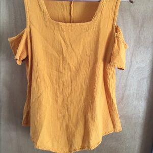 Oh my gauze cold shoulder top 2